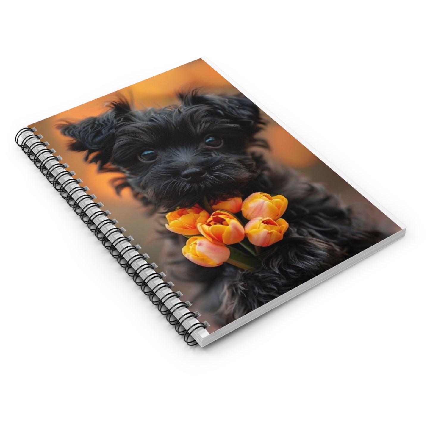 Cute Dog Notebook, Pet Lover Gift, Animal Print Stationery, Puppy Journal, Ruled