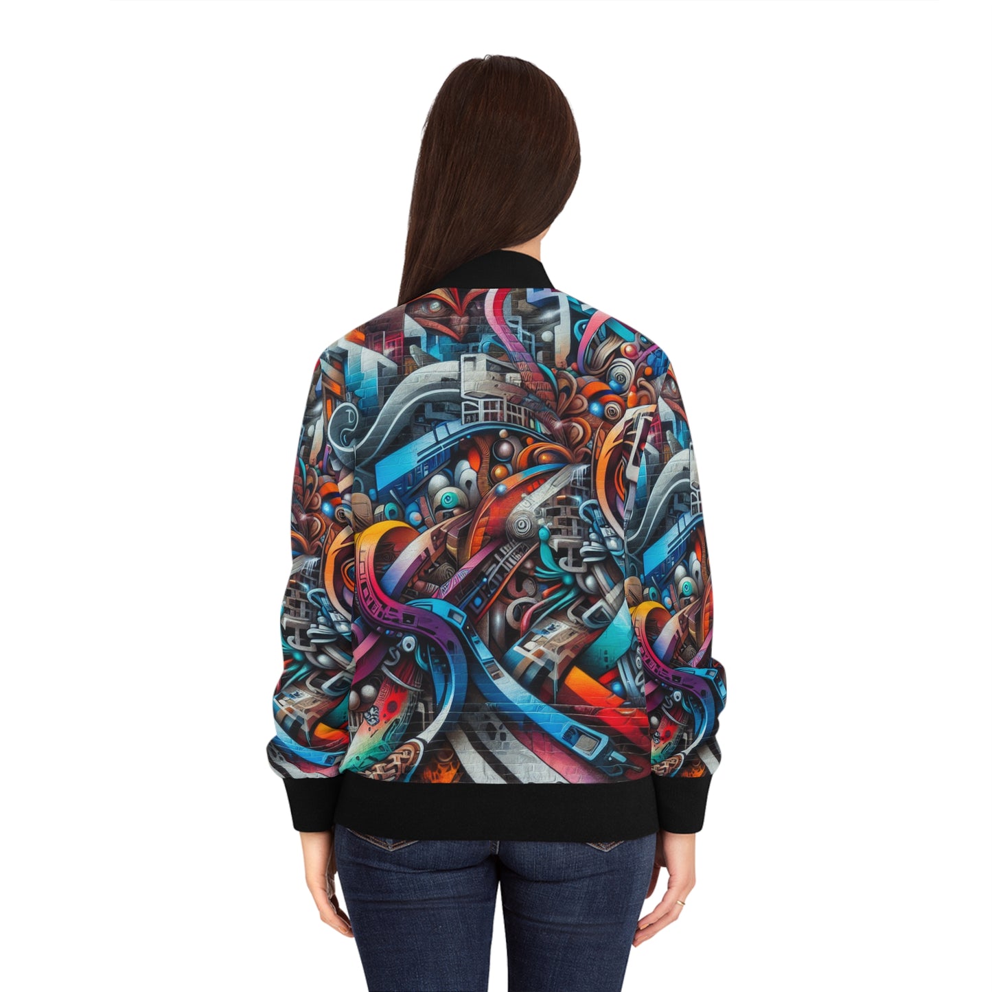 Elevate your street style with our Graffiti Style bomber jacket, complete with matching sneakers.