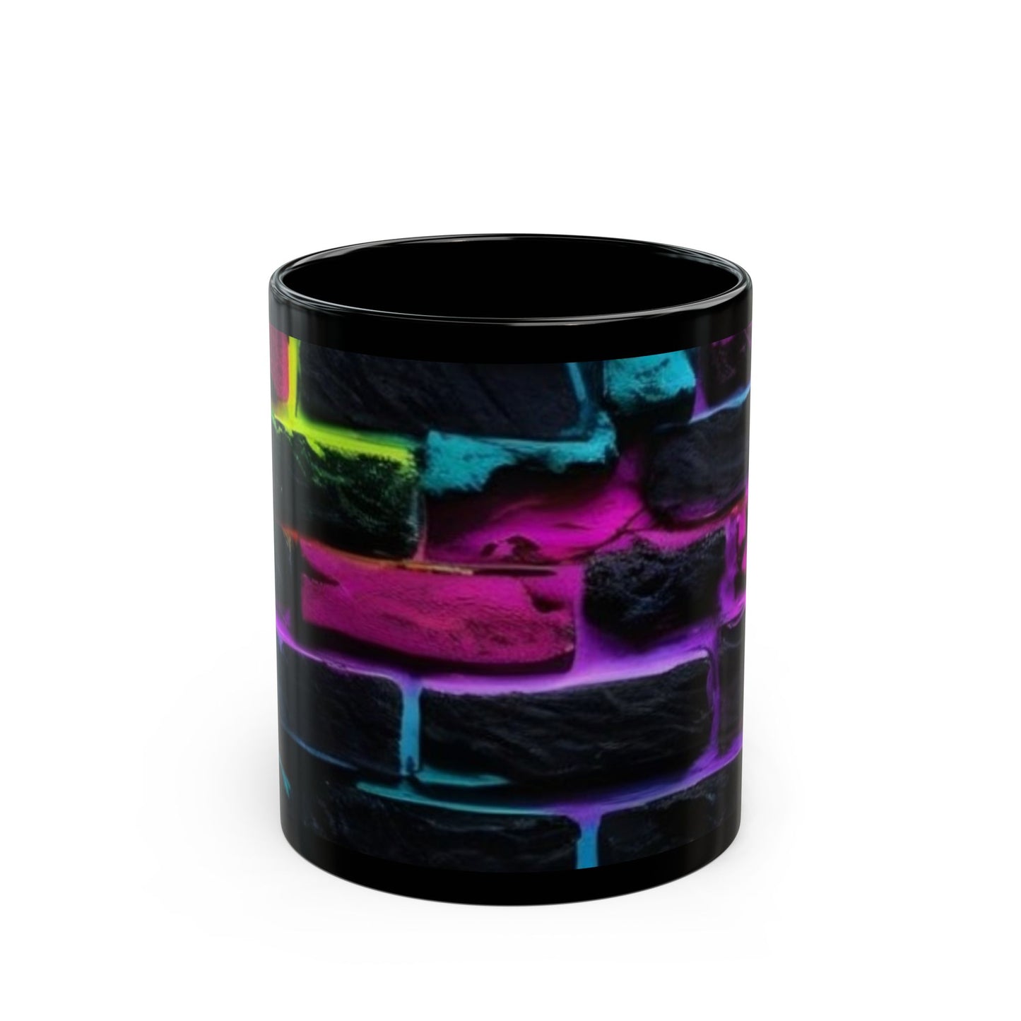 Neon Colored Black Mug