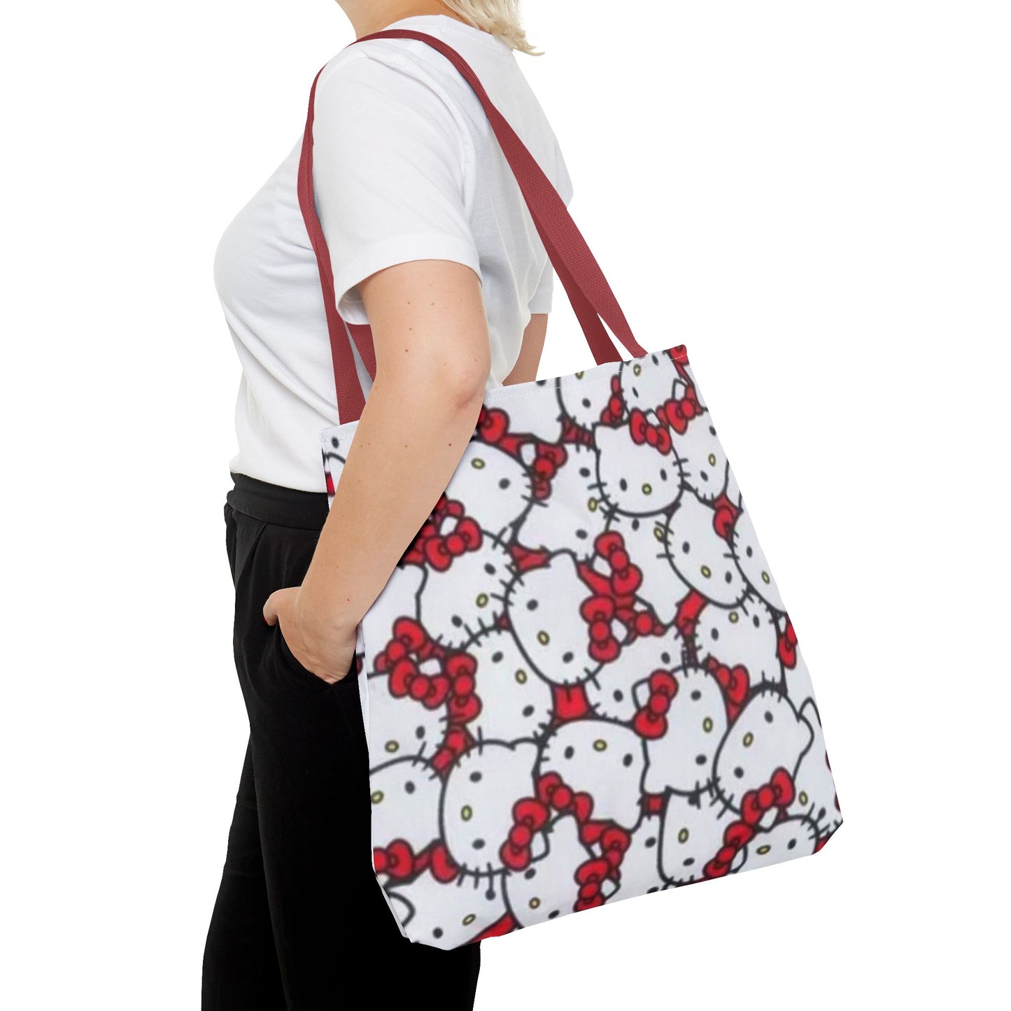 Hello Kitty Tote Bag Cute Kawaii Japanese Style Handbag Purse, Shopping Bag,