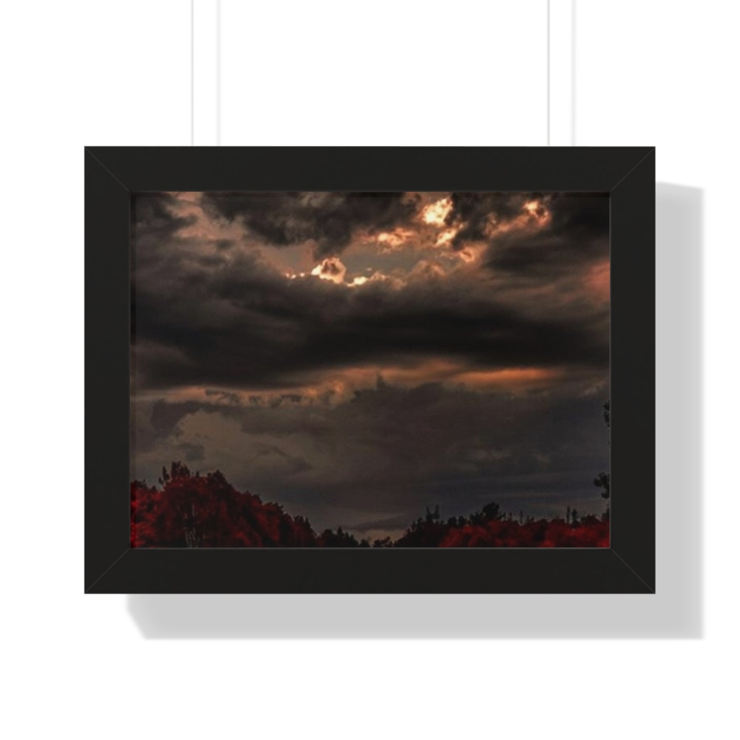 Horizontal Poster - Sun Peaking Through the Clouds Wall Art Print