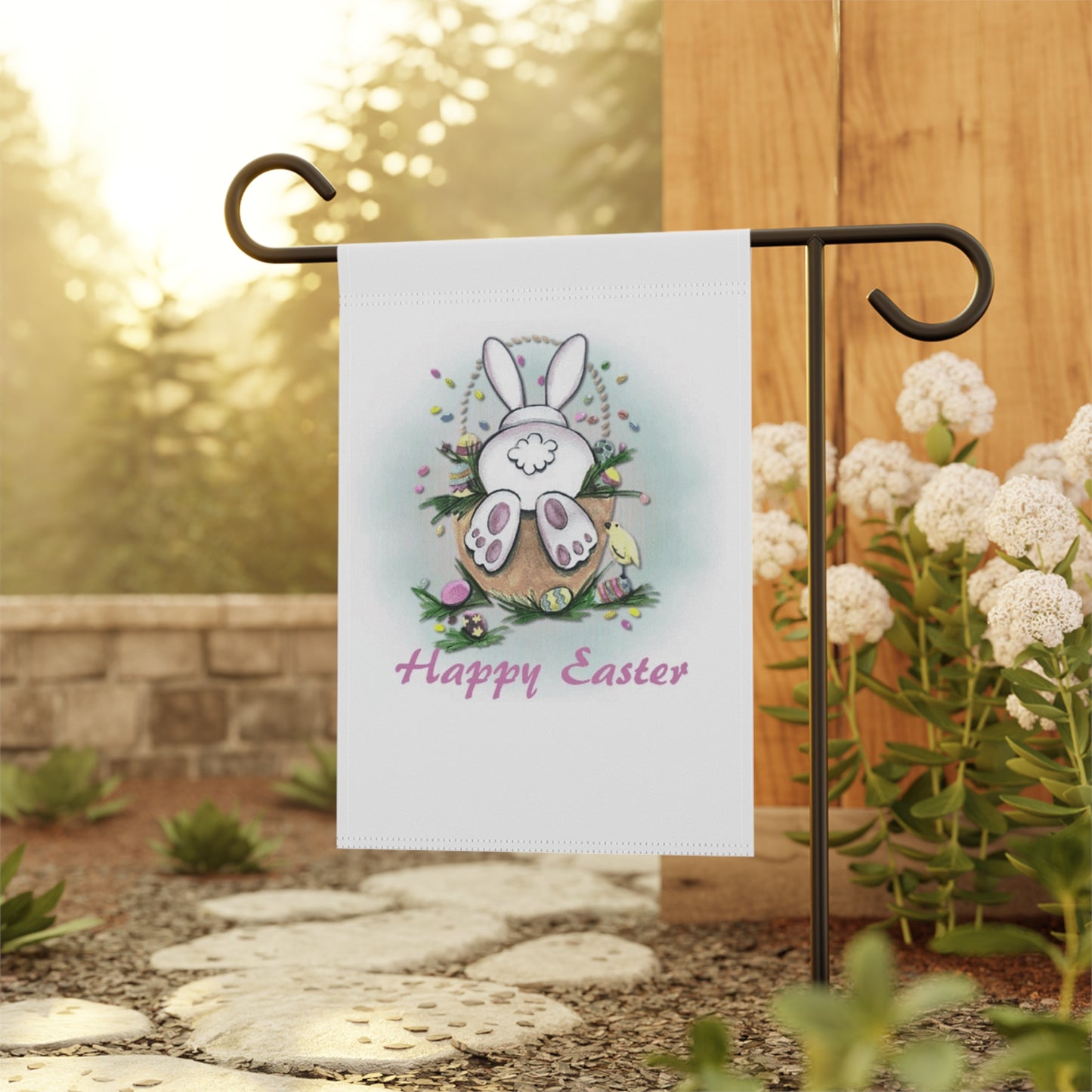 Happy Easter Bunny Garden & House Banner