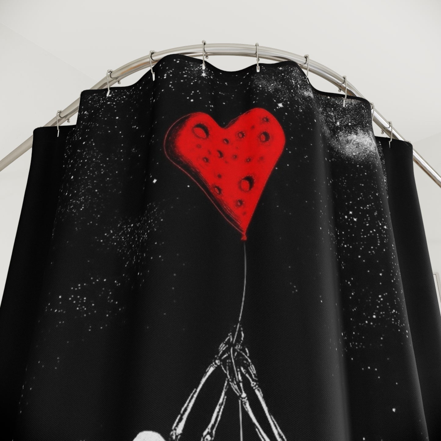 Skeleton Pair Shower Curtains, Romantic Skeletons, Love Skeleton Shower Curtain. Free Domestic Shipping