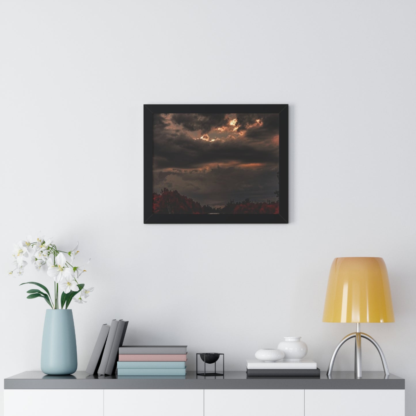 Horizontal Poster - Sun Peaking Through the Clouds Wall Art Print