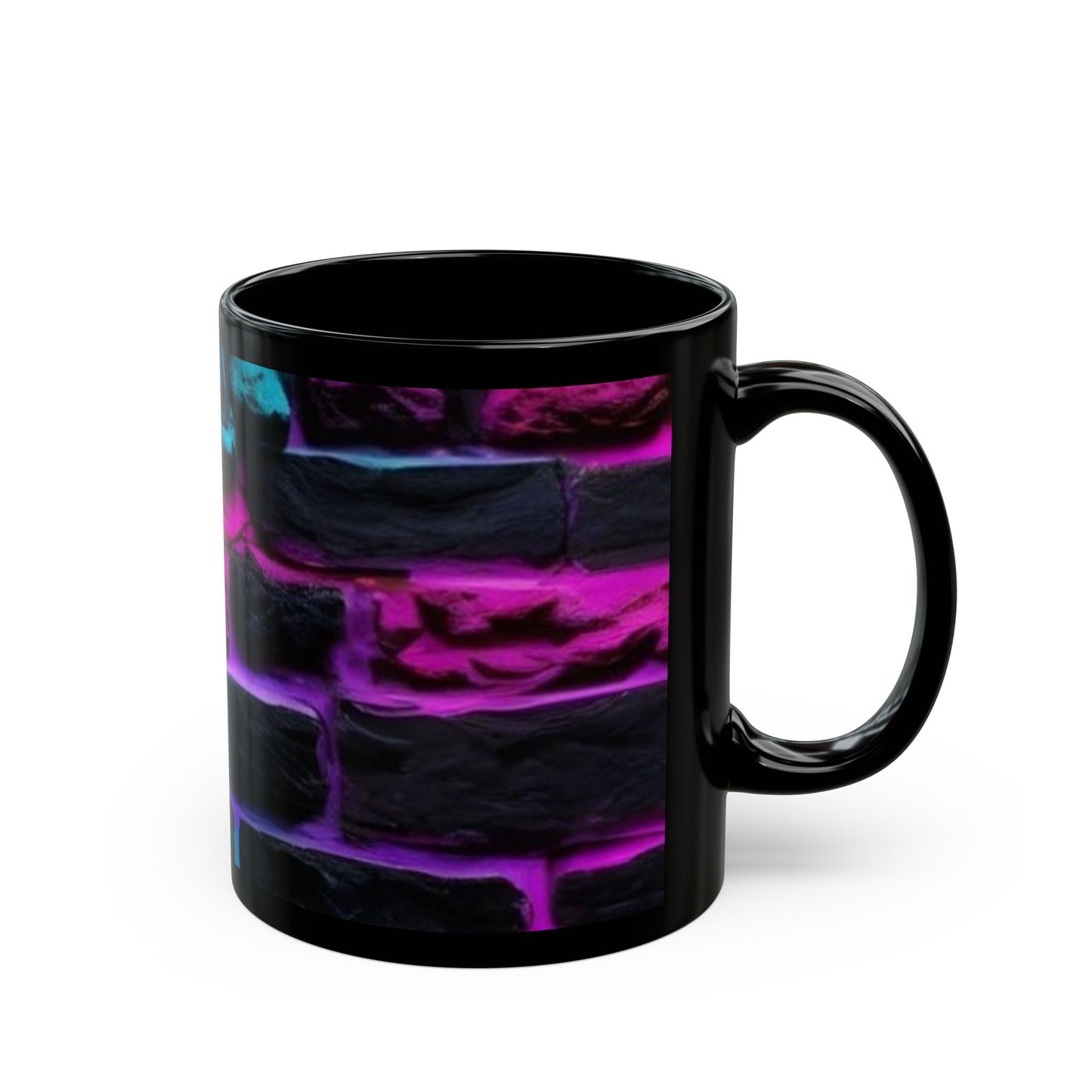 Neon Colored Black Mug