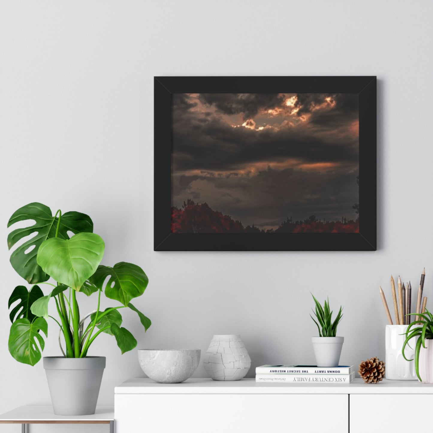 Horizontal Poster - Sun Peaking Through the Clouds Wall Art Print