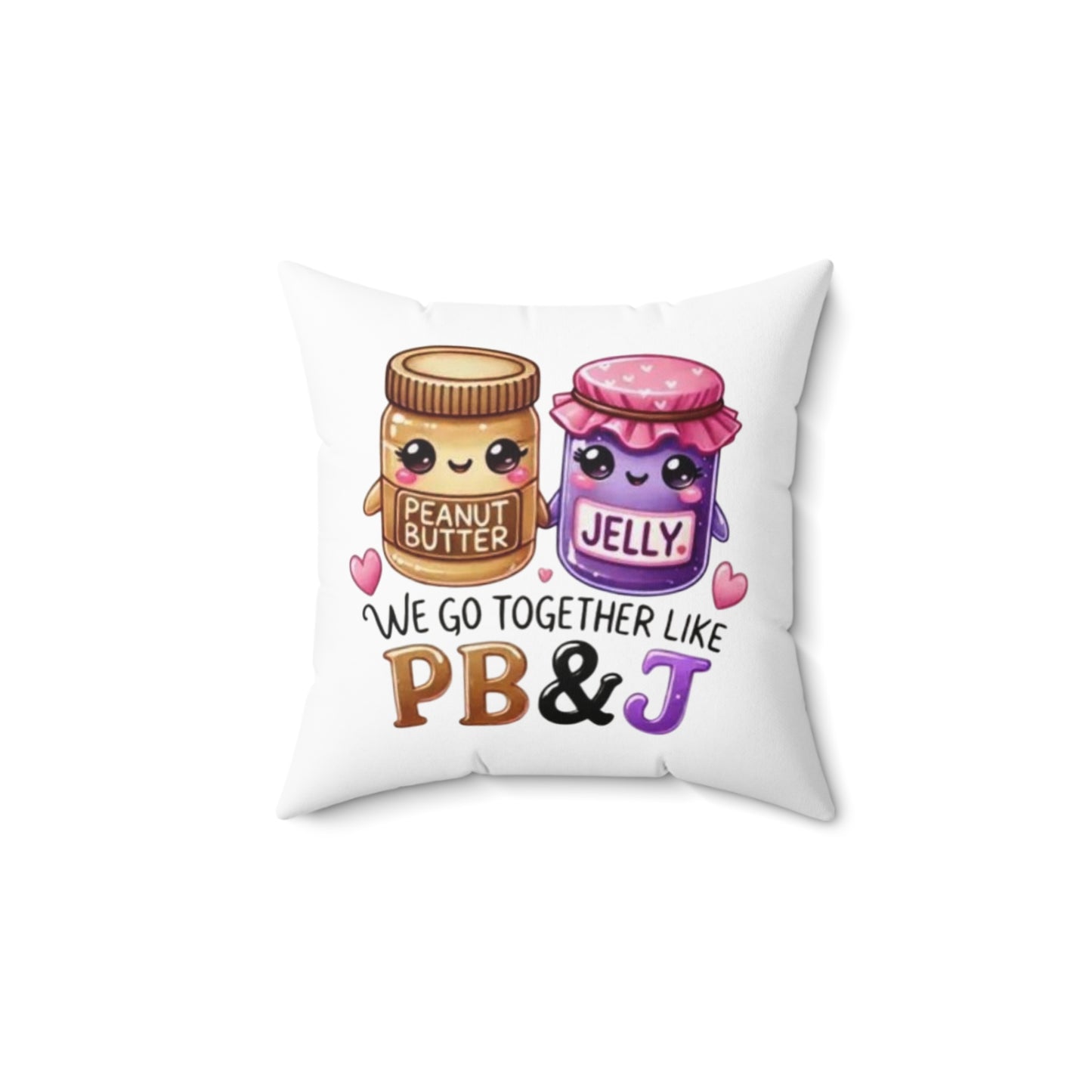 Peanut Butter Jelly Decorative Pillow, Foodie Home Accent, PB&J