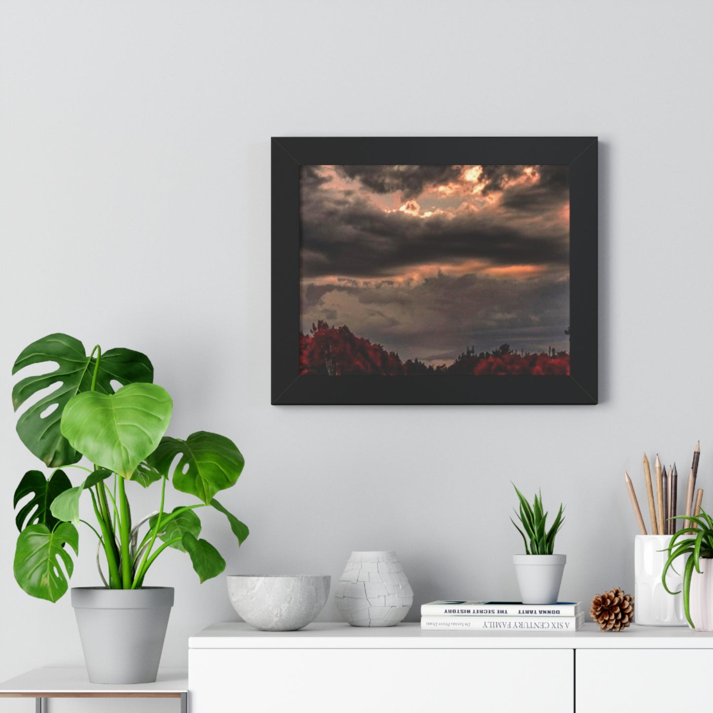 Horizontal Poster - Sun Peaking Through the Clouds Wall Art Print