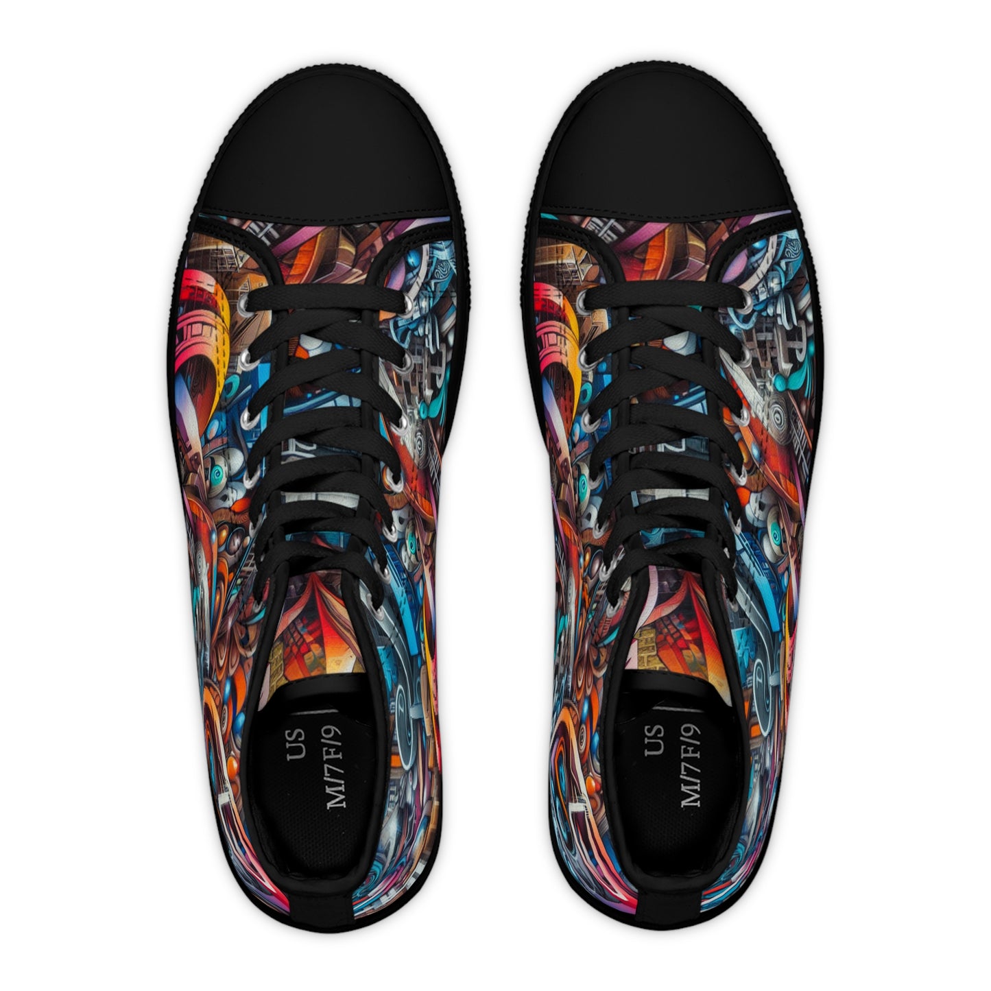 Graffiti High Tops, Urban Women's Sneakers, Hip Hop Fashion Footgear