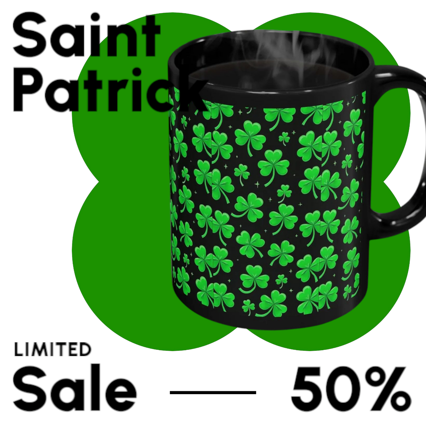 St Patrick's Day Black Mug