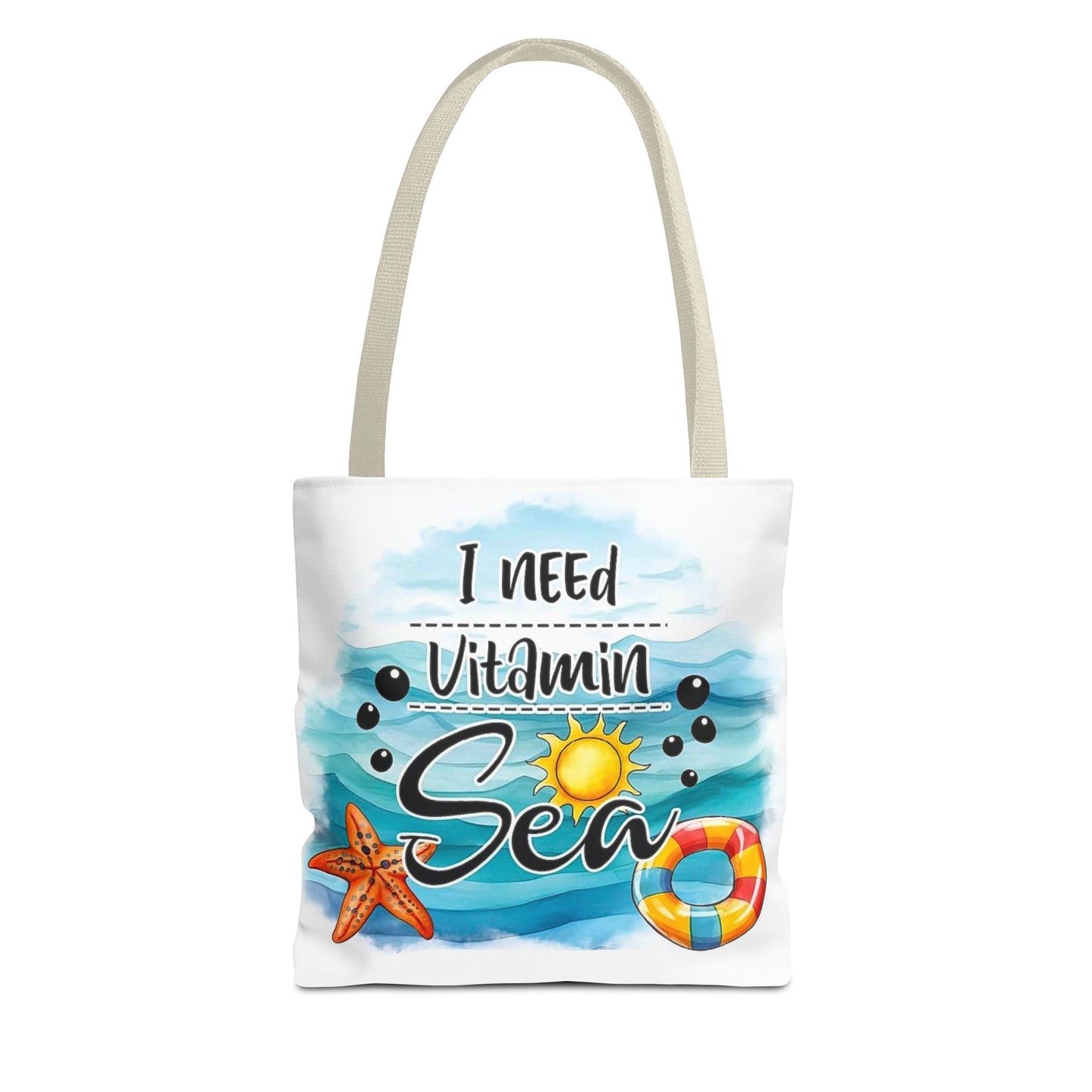 Ocean Vibes Tote Bag, Beach Lover Gift, Vitamin Sea Carryall, Summer Vacation Bag, Coastal Tote, Nautical Tote Bag