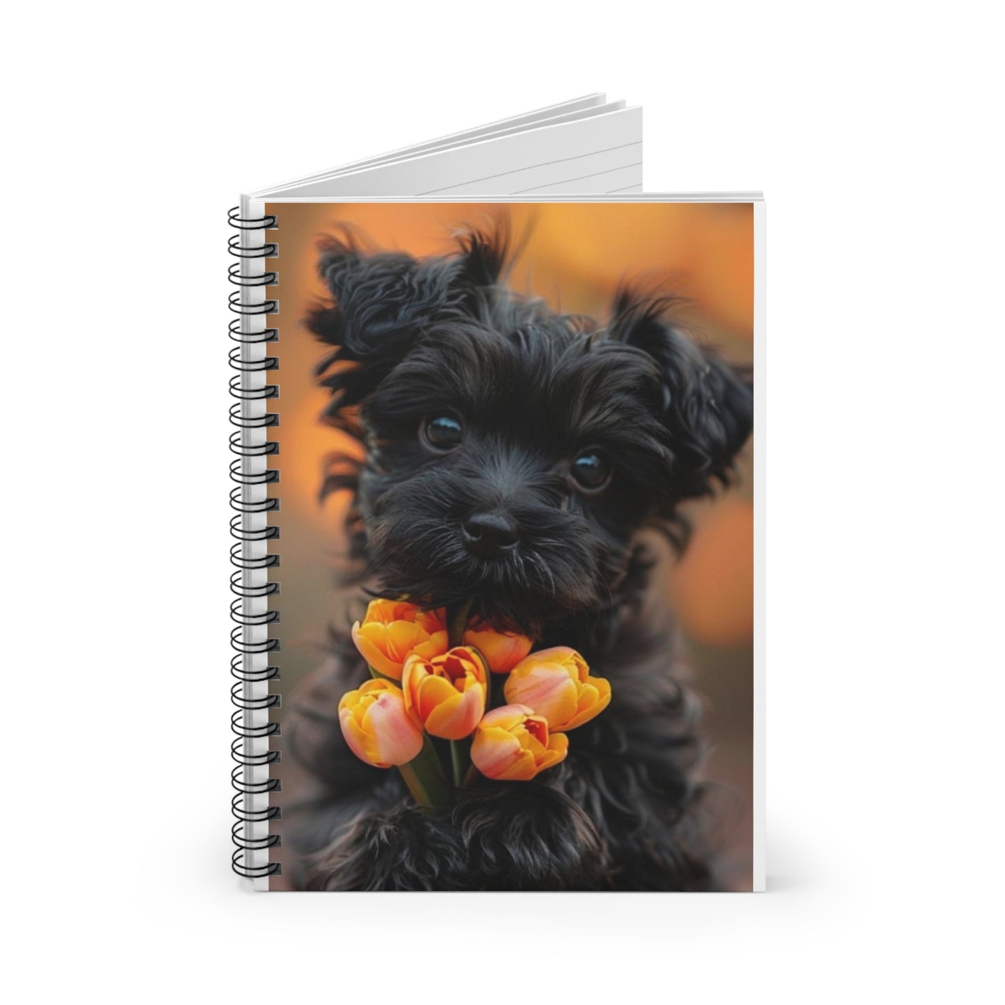 Cute Dog Notebook, Pet Lover Gift, Animal Print Stationery, Puppy Journal, Ruled