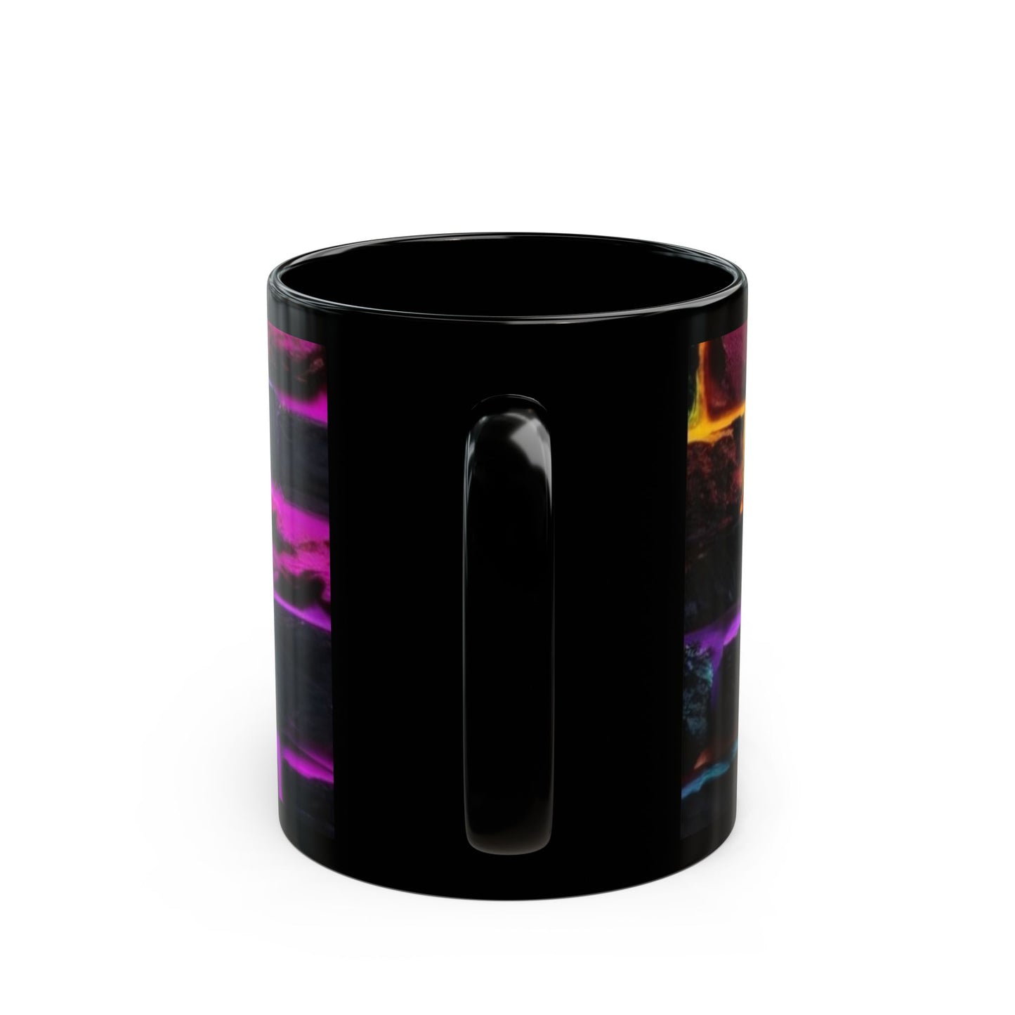 Neon Colored Black Mug