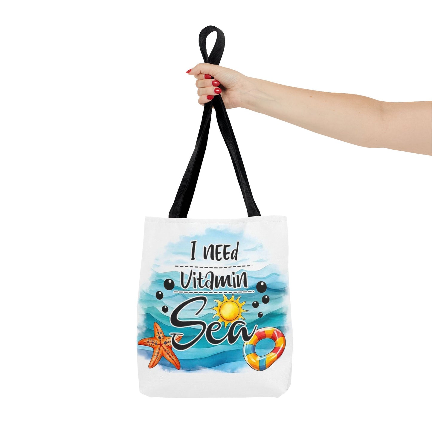 Ocean Vibes Tote Bag, Beach Lover Gift, Vitamin Sea Carryall, Summer Vacation Bag, Coastal Tote, Nautical Tote Bag