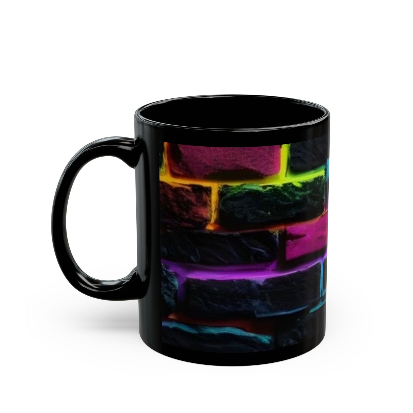 Neon Colored Black Mug