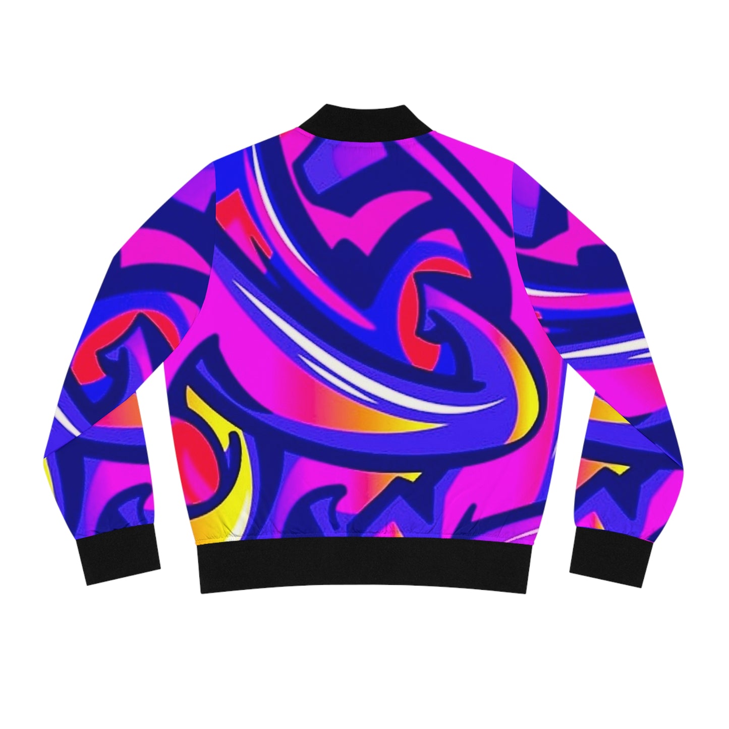 Colorful Graffiti Women Bomber Jacket, Trendy Streetwear, Fashion Outerwear, Urban Style Coat, Hip Hop Clothing, Cool Graphic Print