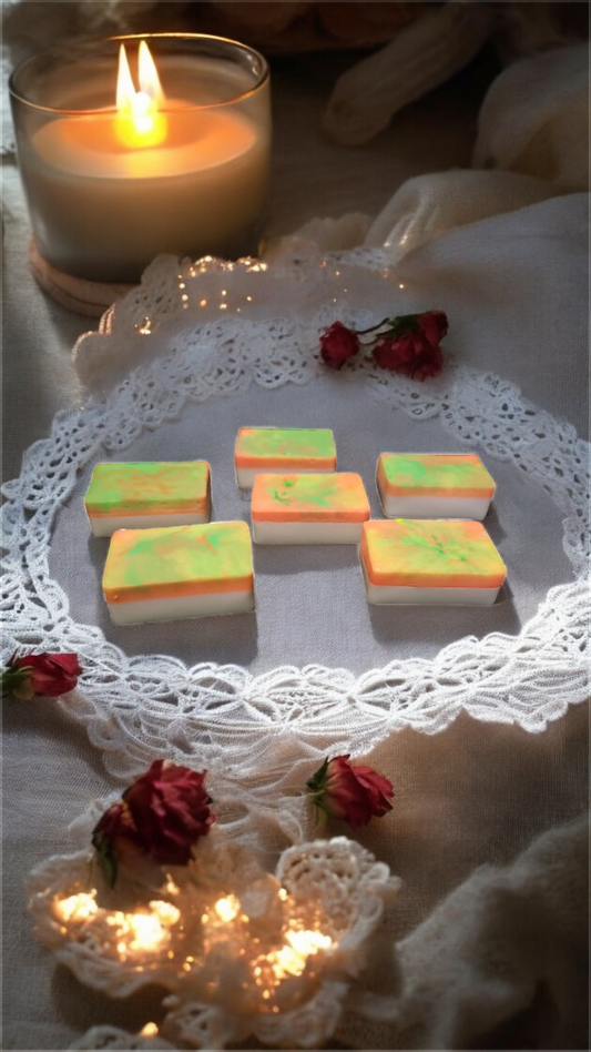 Radiant Neon-Colored Oatmeal Soap